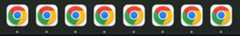 MacのDockにChromeのアイコンが並んでいる画像