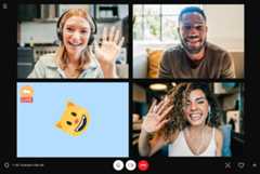 自分の映像の代わりに絵文字を表示