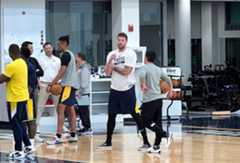Shayne Whittington talks to Mad Ants assistant Justin Wetzel after a pre-draft workout. Shayne Whittington talks to Mad Ants assistant Justin Wetzel after a pre-draft workout.