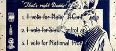 Pro-prohibition poster, for the 1925 liquor-licensing referendum