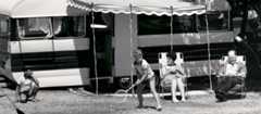 Relaxing at the Selwyn Motor Camp, 1968