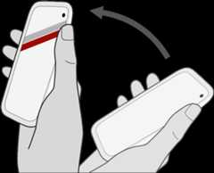 持ち上げて画面オン