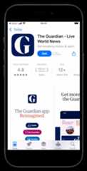 Screenshot of the Guardian app in the app store