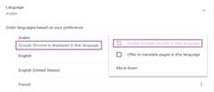 chrome language setting