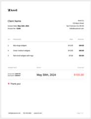 HTML to PDF invoice