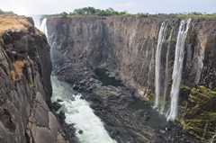 Victoria Falls during dry season