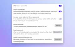 Within the Password Manager section in Settings, click Settings in the left sidebar for more detailed options.
