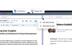 Click the three-dot icon in the Split Screen frame and choose Exit split screen.