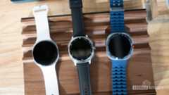 Samsung Galaxy Watch 8 and Galaxy Watch 8 Classic and Galaxy Watch Ultra flat on table Samsung Galaxy Watch 8 and Galaxy Watch 8 Classic and Galaxy Watch Ultra flat on table