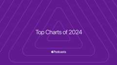 The Apple Podcasts Top Charts of 2024 key art.