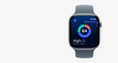 Apple Watch Series 11, space gray color, aluminum case, sleep score screen