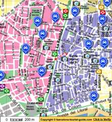 Plaça del Pi Church Location Map