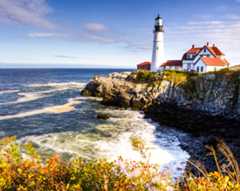 Lighthouse in Maine - Photo credit: Adobe/Harold Stiver Lighthouse in Maine - Photo credit: Adobe/Harold Stiver