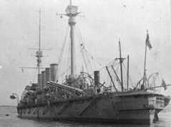 British Armoured Cruiser HMS Defence (sunk at Jutland in 1916): Battle of Coronel on 1st November 1914 in the First World War