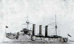 Rear Admiral Sir Christopher Cradock’s second armoured cruiser HMS Monmouth: Battle of Coronel on 1st November 1914 in the First World War