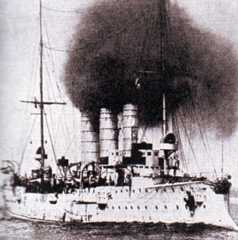 Admiral Graf von Spee’s light cruiser SMS Leipzig