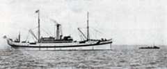 German ship Ophelia, that the Germans claimed to be a hospital ship, detained by the Royal Navy following the Texel action on 17th October 1914 in the First World War