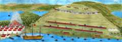 Battle of Bunker Hill on 17th June 1775 in the American Revolutionary War: picture by John Fawkes