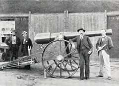 'Long Cecil' 4.1 inch gun made in the De Beers Workshop: Siege of Kimberley, 14th October 1899 to 15th February 1900 during the Great Boer War
