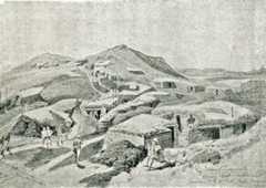 King's Post, 2nd Rifle Brigade: Siege of Ladysmith, 2nd November 1899 to 27th February 1900 in the Great Boer War: picture by Melton Prior: buy this picture