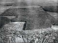 Aerial view of the southern end of the Forest of Mormal: Battle of Le Cateau on 26th August 1914 in the First World War