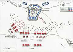Map of the Battle of Ferozeshah on 22nd December 1845 during the First Sikh War: map by John Fawkes