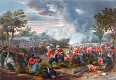 British infantry attack at the Battle of Moodkee on 18th December 1845 during the First Sikh War: picture by Henry Martens