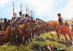 The Light Brigade after the Charge at the Battle of Balaclava on 25th October 1854 in the Crimean War: picture by Lady Butler