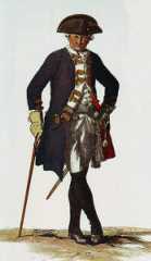 Prussian Infantry Regiment von Manteuffel No 17: Battle of Lobositz on 1st October 1756 in the Seven Years War: picture by Adolph Menzel