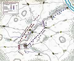 Map of the Battle of Kesselsdorf 15th December 1747 in the Second Silesian War: map by John Fawkes