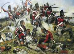 Surgeon Francis Burton of the 4th King's Own Regiment amputating in the field at the Battle of Waterloo on 18th June 1815: picture by Jason Askew