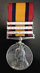 Queen’s South Africa Medal with clasps for ‘Natal’ ‘Belmont’ and ‘Modder River’: Battle of Stormberg on 9th/10th December 1899 in the Boer War
