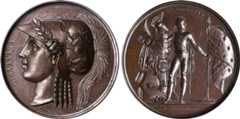 Bronze Medal issued in London commemorating the Battle of Toulouse on 10th April 1814 in the Peninsular War