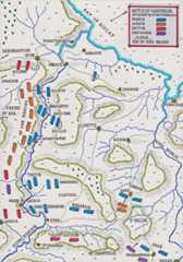 Map of Battle of San Marcial 31st August-1st September 1813 in the Peninsular War: map by John Fawkes