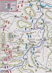 Map of the Battle of the Nivelle on 10th November 1813 during the Peninsular War: Map by John Fawkes