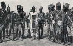 Emir Mahmoud with Sudanese troops after the  Battle of Atbara on 8th April 1898 in the Sudanese War