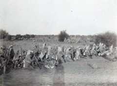1st Lincolns resting during the advance to the Battle of Atbara on 8th April 1898 in the Sudanese War