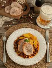 Vepřová pečeně s fazolemi 3 Vepřová pečeně s fazolemi