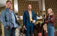 Russell Crowe Ryan Gosling and Angourie Rice in The Nice Guys