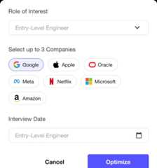 Interview Prep Form Small Screen