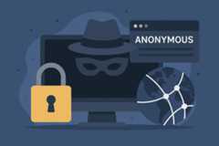 Anonymous internet browsing with VPN, private search engine, incognito mode, and encrypted chat