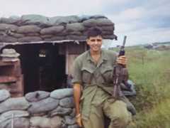 Photo of John Magnarelli in Vietnam, formed a close bond with 1st Sgt. Willie Johnson, who was tragically killed by an RPG in 1970.