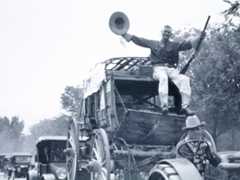 Frank Miller atop coach