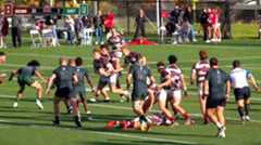 Brown off the ruck in their own end 2024 Brown Victory over Dartmouth