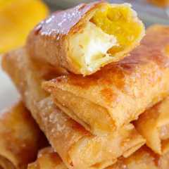 turon filled with mango and cream cheese.