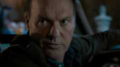 Vulture wearing a seatbelt in a car