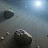 asteroids in space