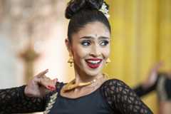 A dancer at a Diwali celebration