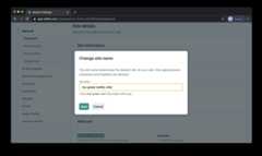 step 8 - updating site name and url in Netlify app