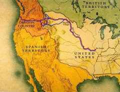 Map of Lewis and Clark Expedition